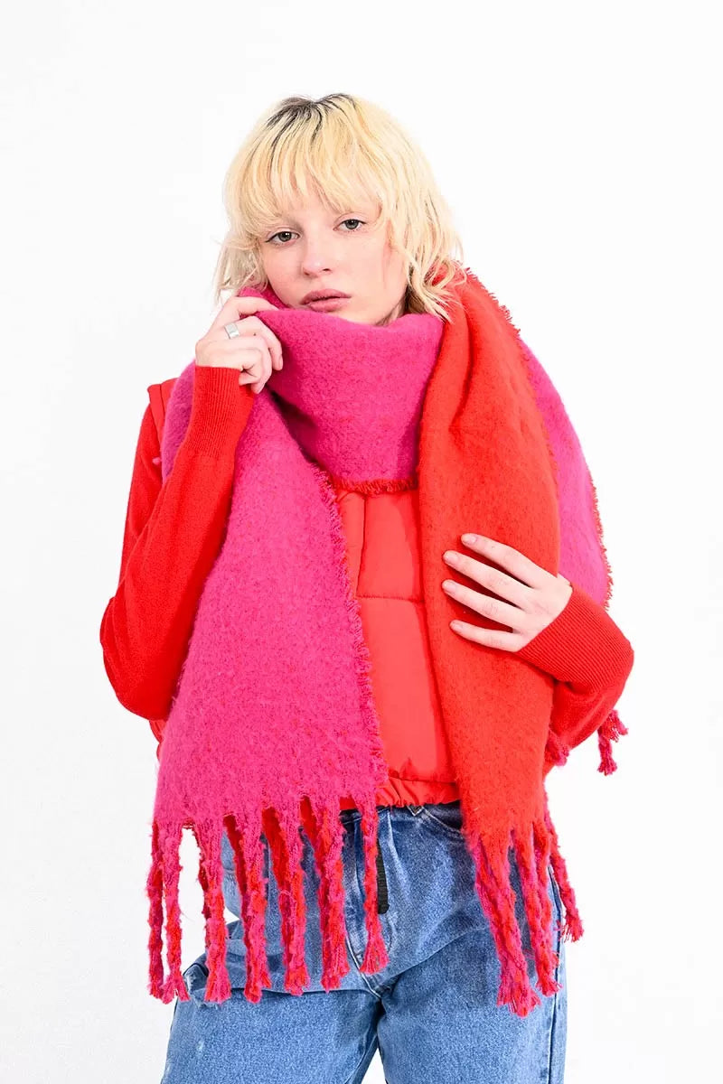 bohemian dressLili Sidonio Red/Fushia Knitted Scarf