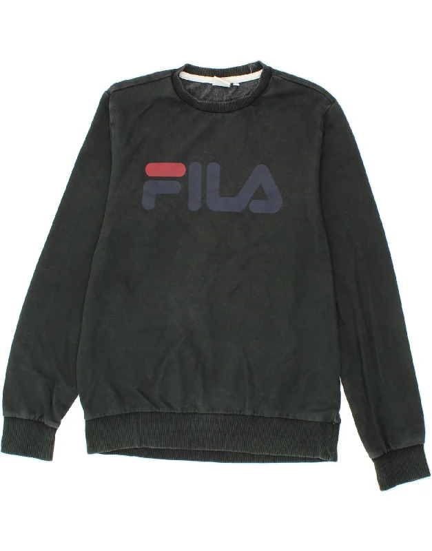 Sale Event FILA Mens Graphic Sweatshirt Jumper Small Black