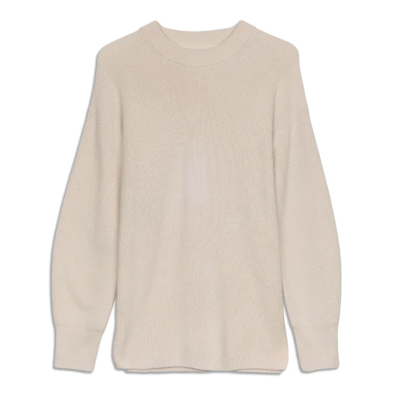 Super Bargain Merino Wool-Blend Rib Crewneck Sweater - Resale