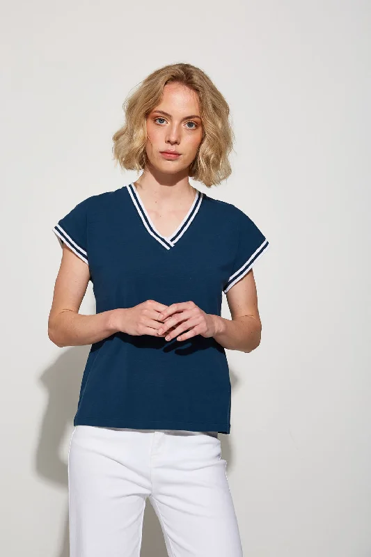 comfy dressMd'M Navy V Neck T shirt