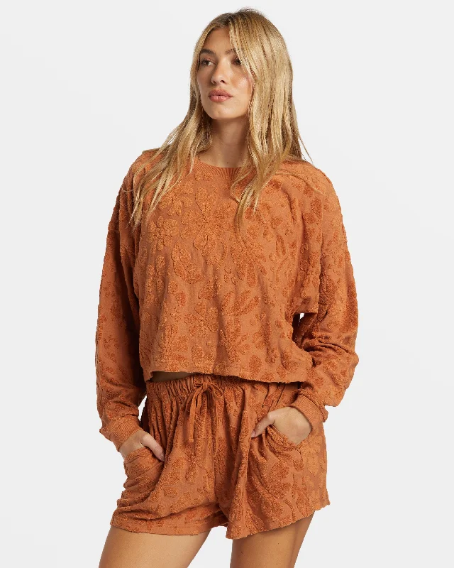 Buy More, Save More Loosen Up Crew Neck Sweatshirt - Toffee