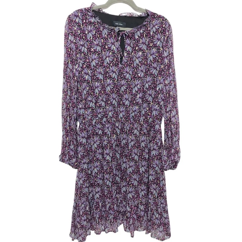 Special Price wool dressDress Party Short By Karen Kane In Black & Purple, Size:L