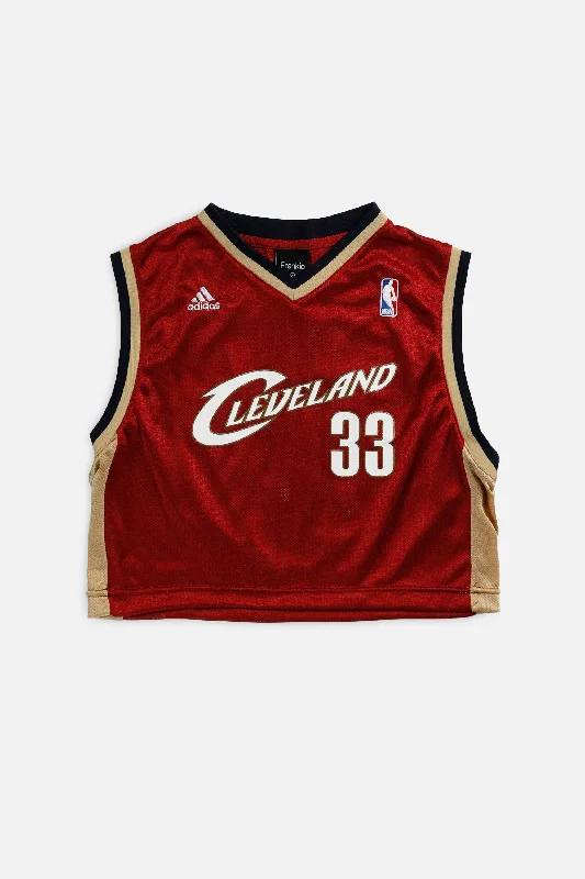 Price Cut athletic style hoodieRework Cleveland Cavaliers NBA Crop Jersey - M