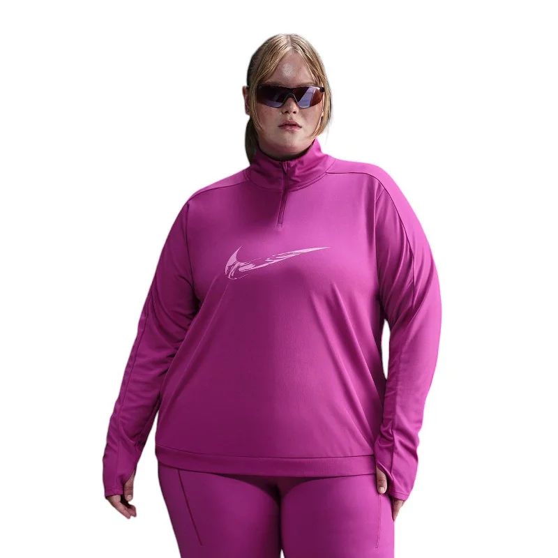Act Fast Nike Swoosh Womens Dri-FIT Half Zip Mid Layer (Plus Size)