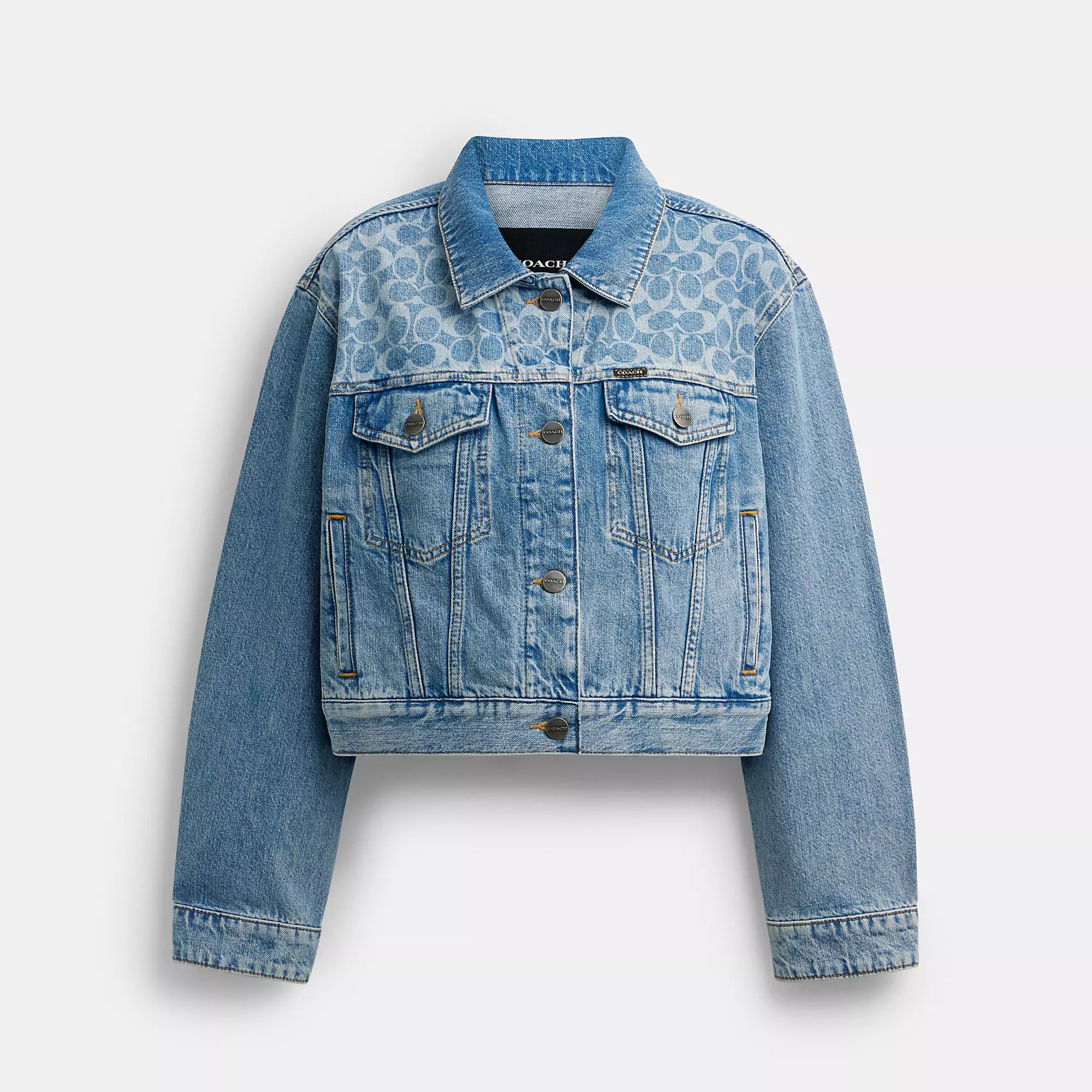 Huge Discounts Coach Outlet Denim Cropped Jacket