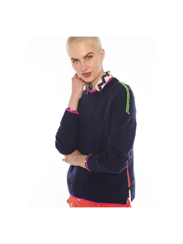 satin dressVilagallo Navy Pink Fabiana Jumper