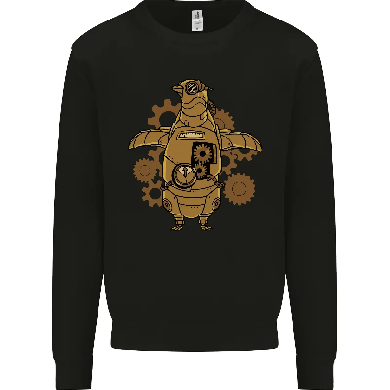 sleek sports hoodieA Steampunk Penguin Mens Sweatshirt Jumper