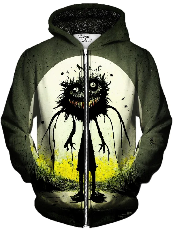 modern athletic hoodieDistorted Curiosity Unisex Zip-Up Hoodie