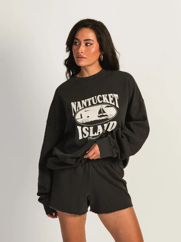 Referral Discount HARLOW MICHELLE PRINT CREWNECK - NANTUCKET ISLAND