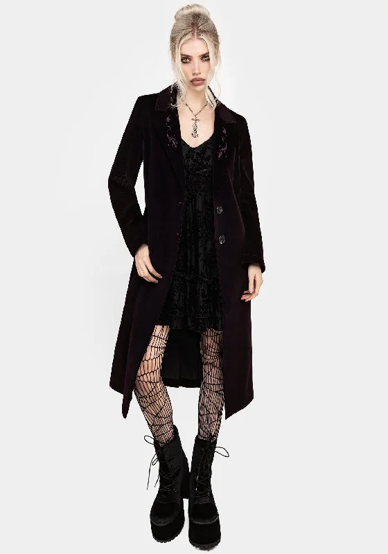 slim fit coatDianne Embroidered Duster Coat