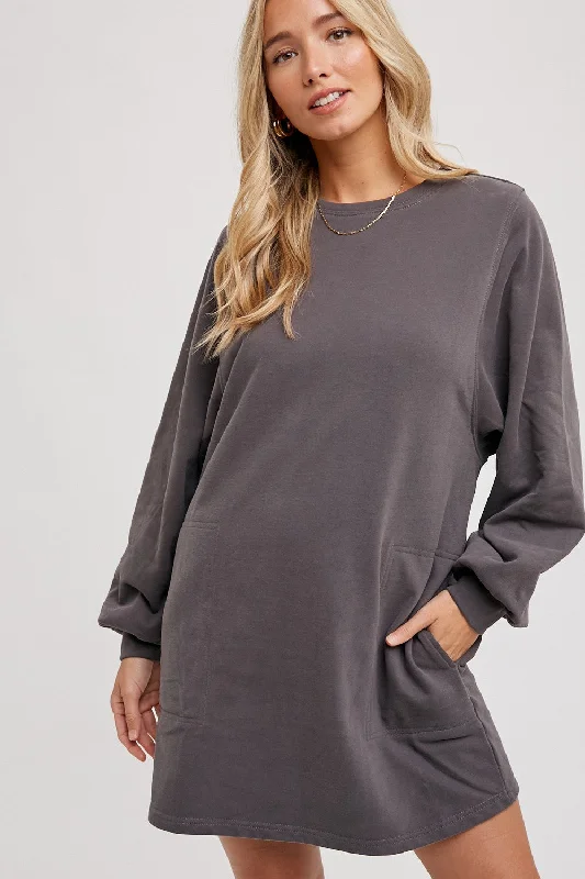 Sale Event office dressCharcoal Ultra Soft Sweatshirt Dress