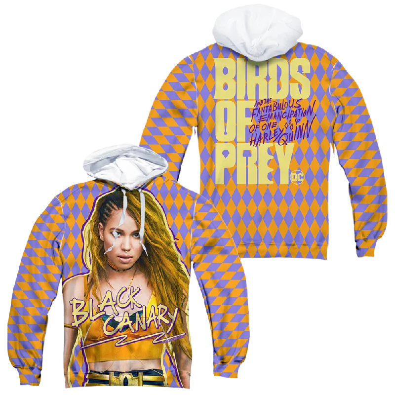 zippered hoodieBirds of Prey Black Canary (Front/Back Print) - All-Over Print Pullover Hoodie