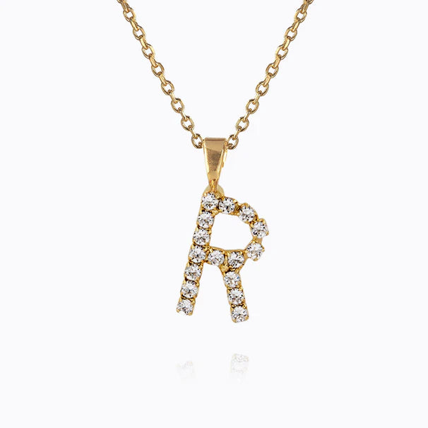 wrap-around dressCaroline Svedbom R Mini Gold Letter Necklace