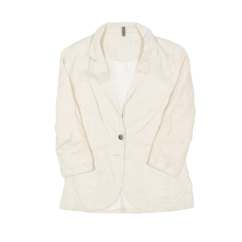 Online Only warm trench coatNAF NAF Blazer Jacket Cream Womens S