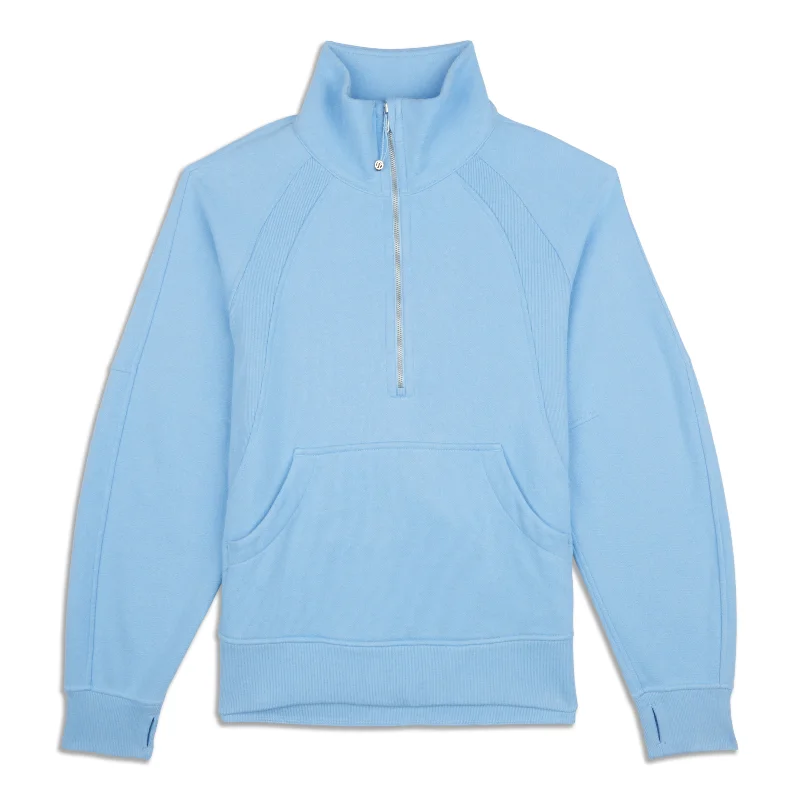 Discount Mania Scuba Oversized Funnel-Neck Half Zip - Resale