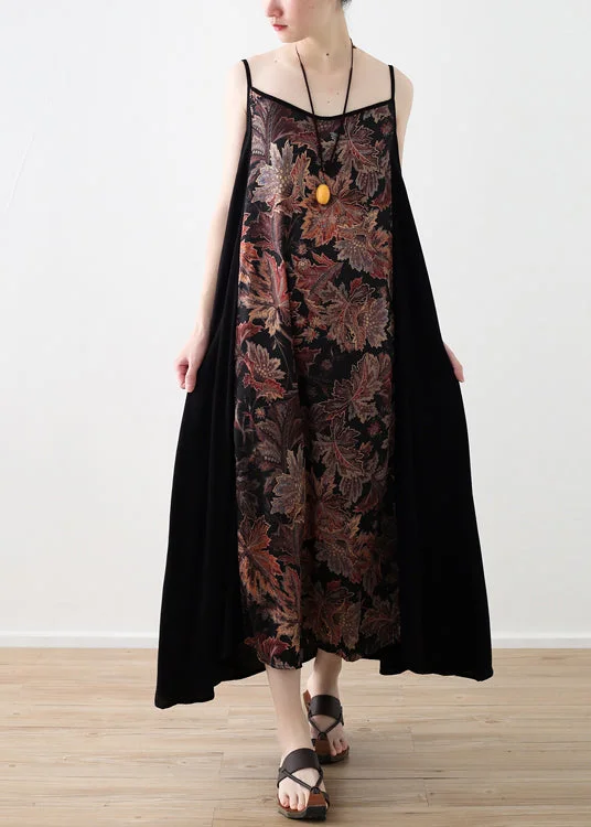 Quick Sale long-sleeve floral dressBohemian Black Patchwork Chiffon Spaghetti Strap Beach Dress Summer Quick Sale long-sleeve floral dressBohemian Black Patchwork Chiffon Spaghetti Strap Beach Dress Summer