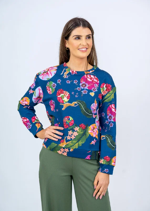 velvet dressEmily Lovelock Navy Floral Sweatshirt