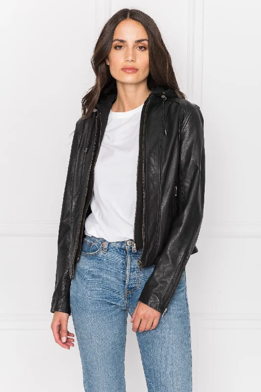 fashion-forward coatARLETTE | Leather Biker Jacket