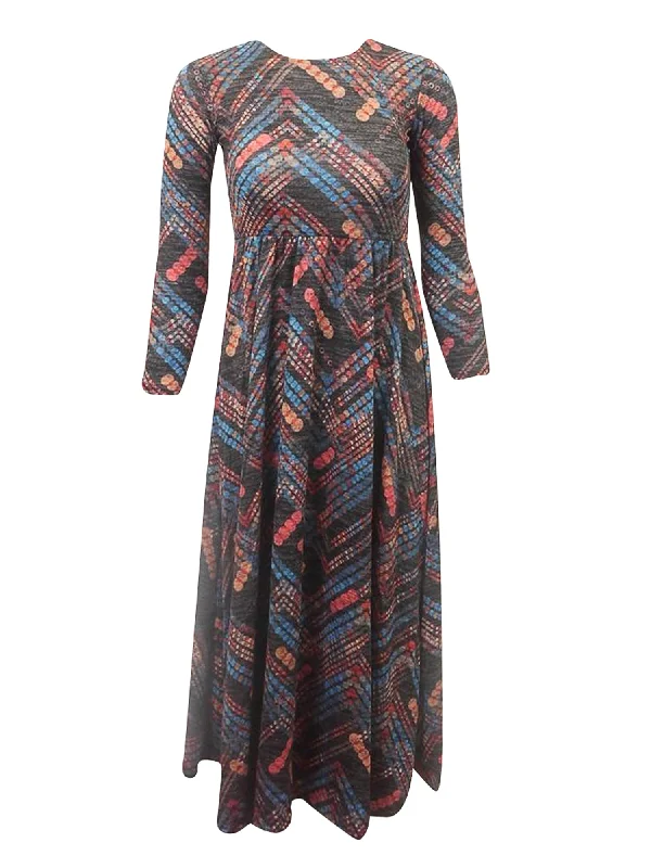 boho-chic dressIndigo Hacci Print Maxi Dress