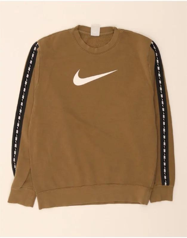 Price Cut NIKE Mens Graphic Sweatshirt Jumper Small Brown Cotton