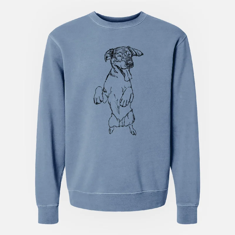 Today Only fitness hoodie for trainingDoodled Jet the German Shepherd - Unisex Pigment Dyed Crew Sweatshirt