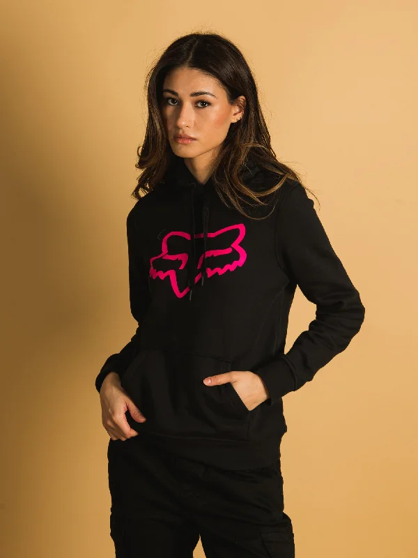 Super Bargain FOX BOUNDARY PULLOVER FLEECE - BLACK/PINK - CLEARANCE