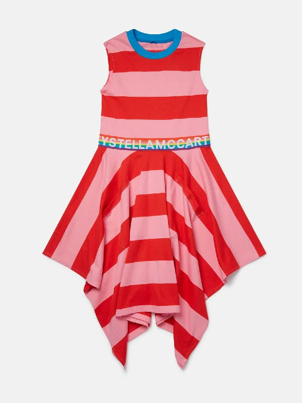 floral dressStella McCartney Striped Dress With Stella Logo Tape