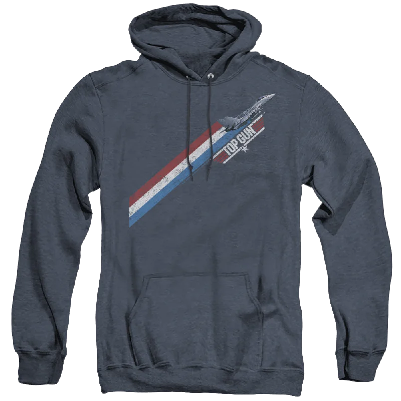 minimal hoodieTop Gun Stripes - Heather Pullover Hoodie