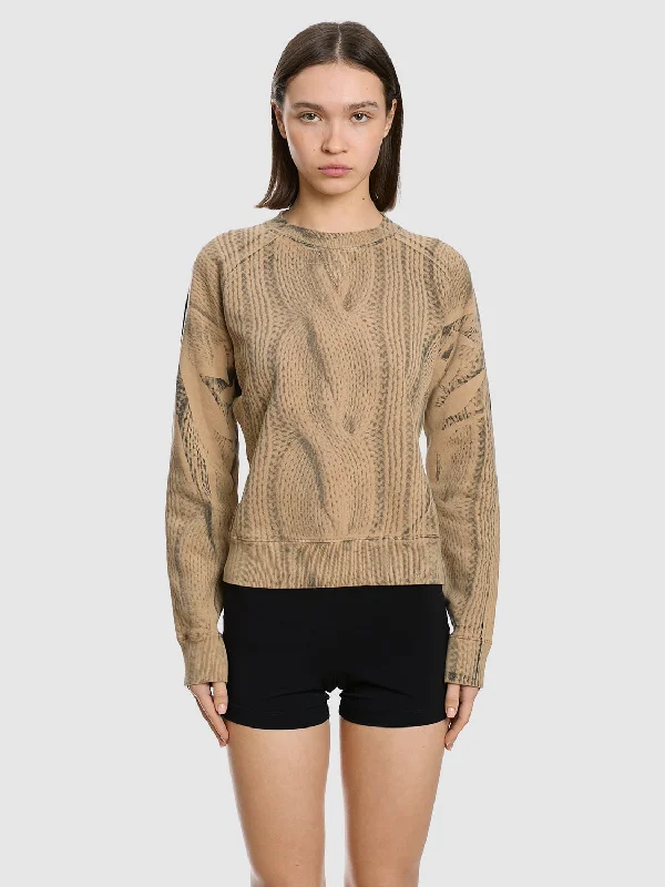 Big Discounts fashion coat with hoodMiss Sixty Trompe L'oeil Print Sweatshirt