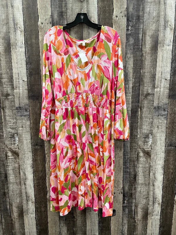 chic wrap dressDress Casual Short By Terra & Sky In Multi-colored, Size: 1x