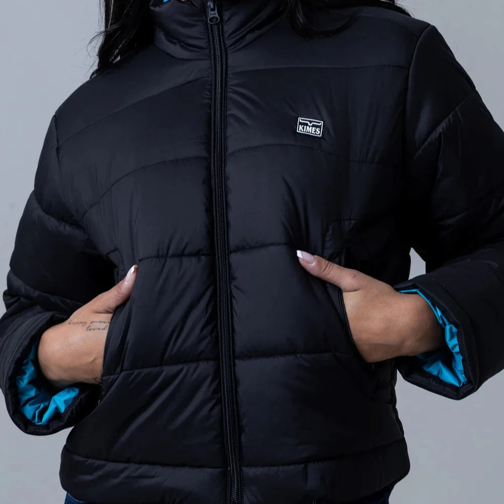 trendy puffer coatKimes Ranch Women's Valencia Puffy Jacket in Black