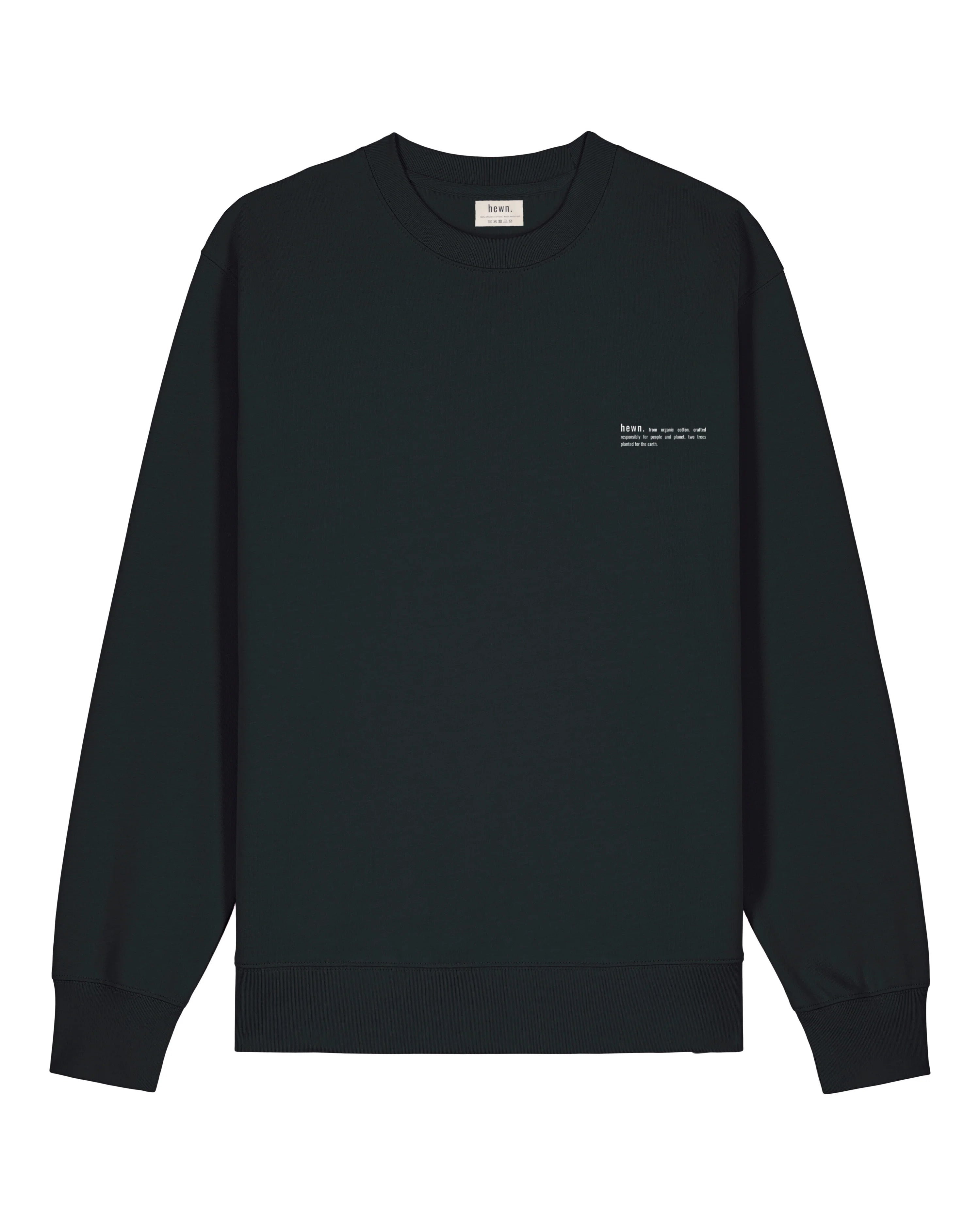 Midnight Sale Womens Organic Midweight Sweatshirt in Jet Black