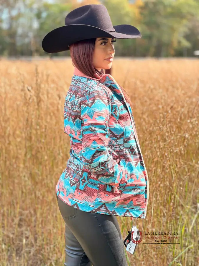 Instant Discount Rock&Roll Womens Panhandle Peach Aztec Softshell