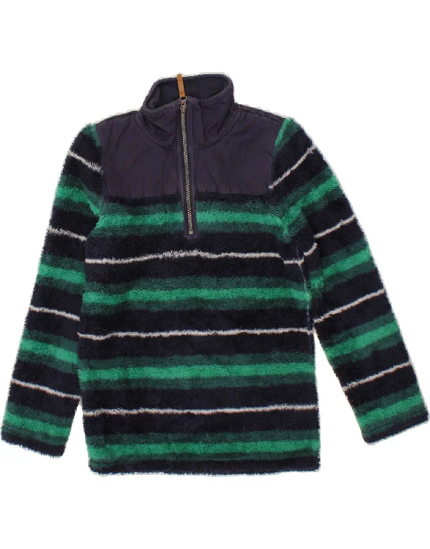 Special Discount JOULES Boys Zip Neck Sweatshirt Jumper 9-10 Years Green Colourblock