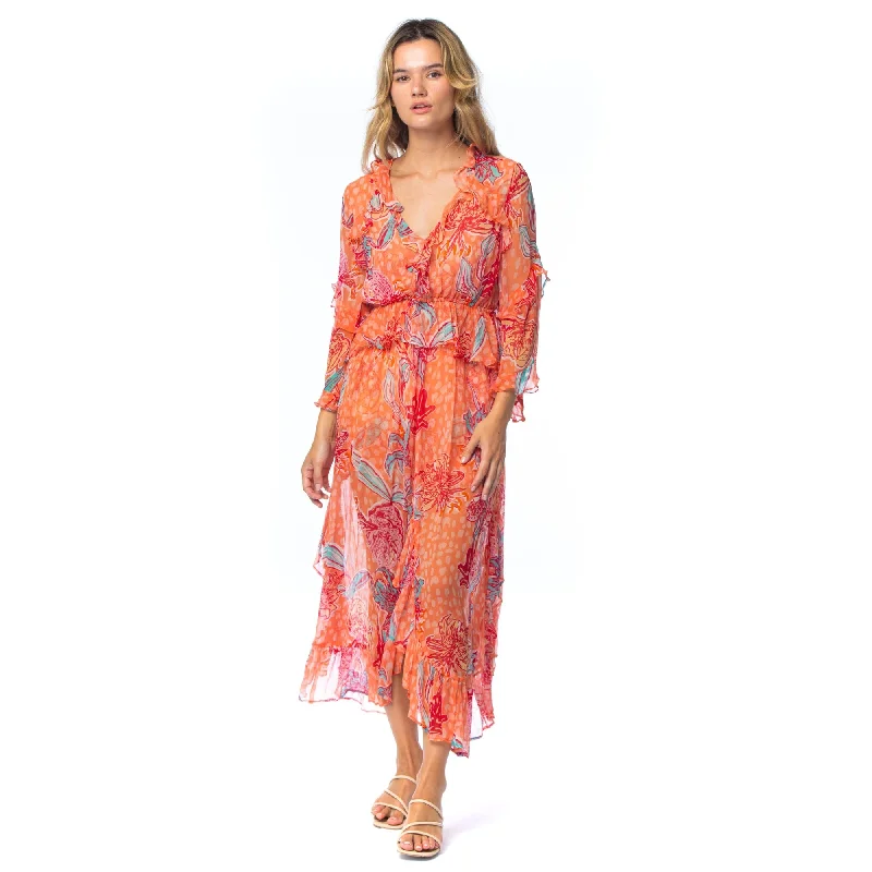 midi dressMahila x Tolani: Imogen Peach Dress