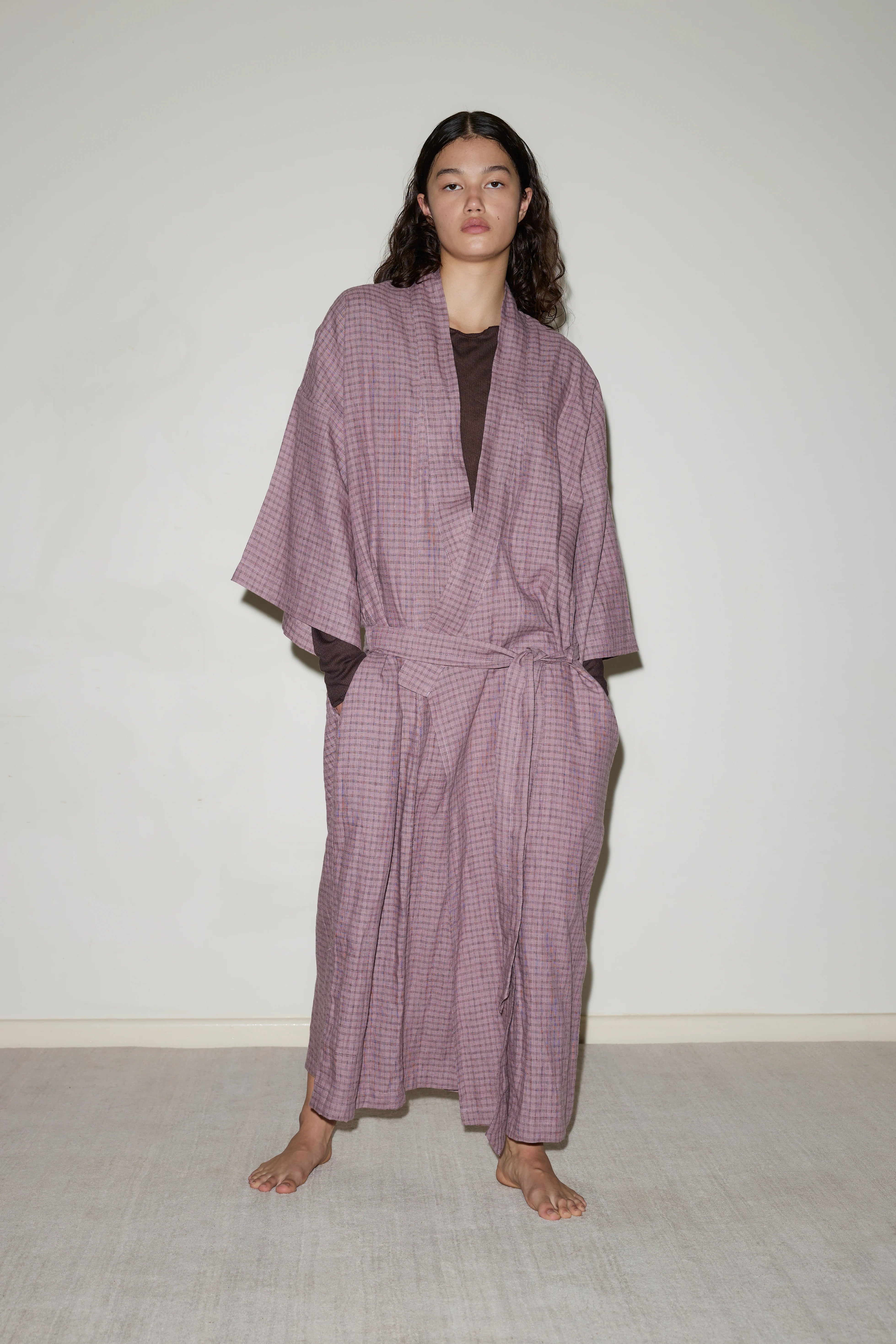 Exclusive Savings cozy fleece coat02 ROBE - MUSK CHECK