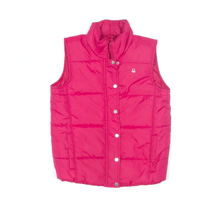 Instant Discount chic wool coatUNITED COLOLRS OF BENETTON Puffer Gilet Pink Womens S