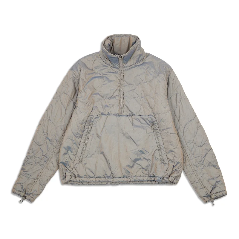 Incredible Offers Insulated Quilted Pullover Jkt - Resale