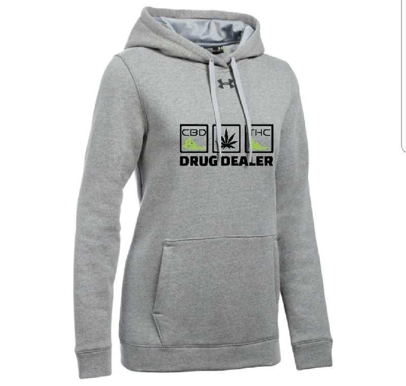 Must-Have Deals UA WOMEN'S HUSTLE FLEECE HOODY - DRUG DEALER - THC - CBD - HTBADD