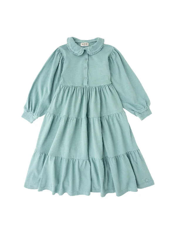 off-the-shoulder dressTocoto Vintage Baby Doll Collar Evase Midi Dress