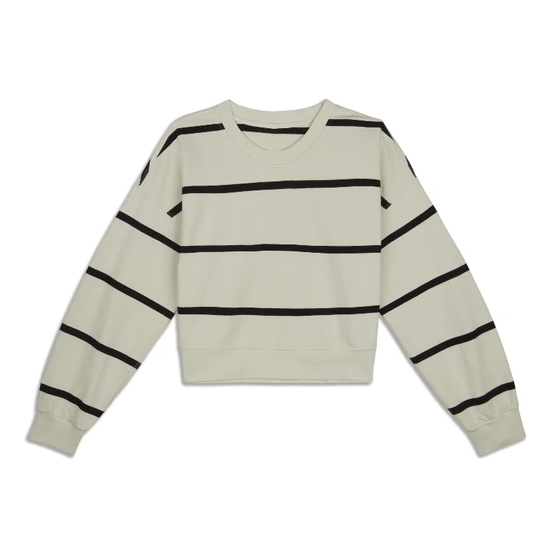 Now or Never Perfectly Oversized Cropped Crew - Resale