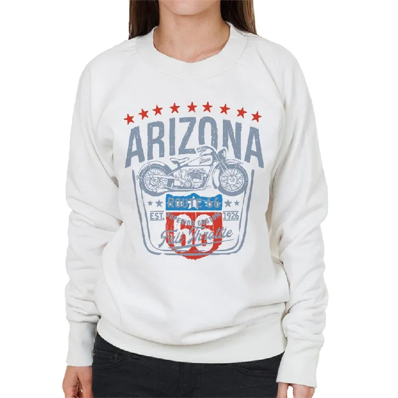 high-end athletic hoodieRoute 66 Arizona Motorcycle Women's Sweatshirt