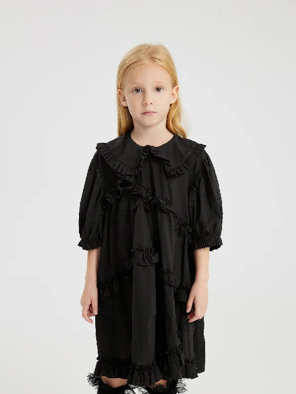 modern dressJNBY Asymmetric Ruffle Collared Dress