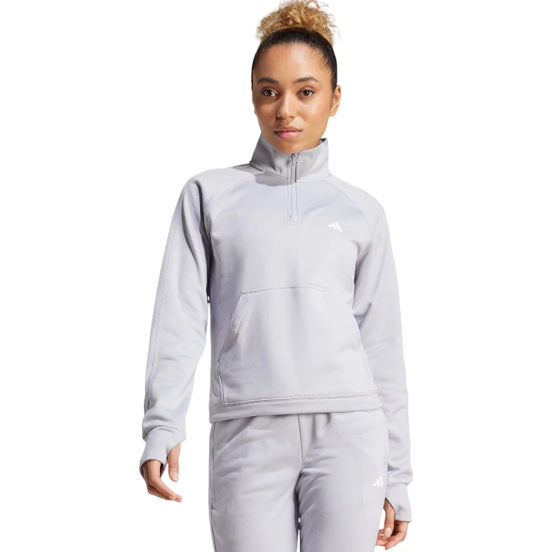 Shop and Save adidas Game & Go Womens Quarter-Zip Fleece Workout Top