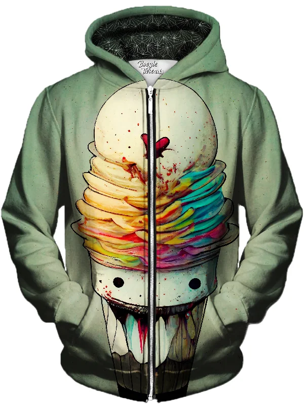 retro hoodieDynamic Masks Unisex Zip-Up Hoodie