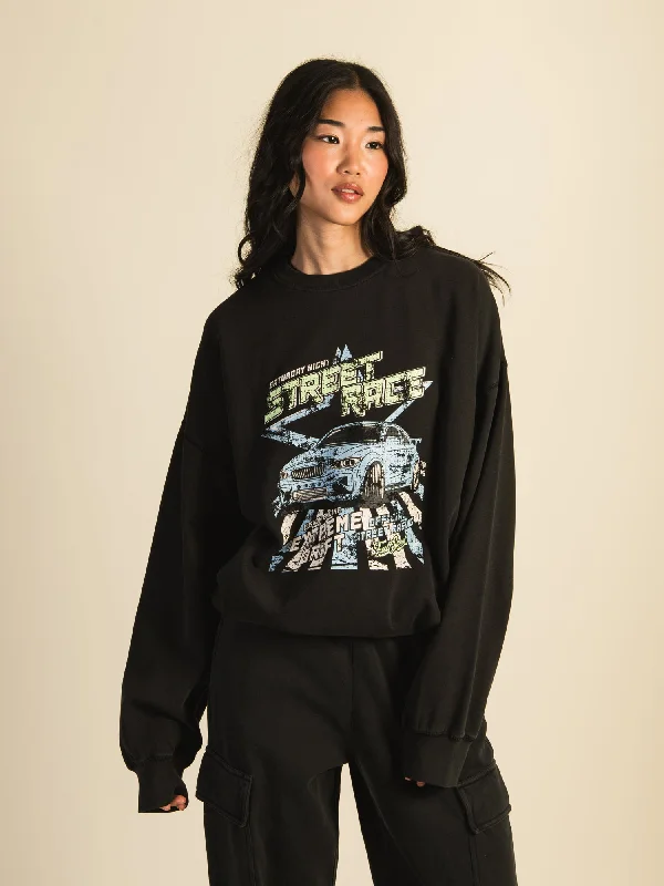Today Only HARLOW MICHELLE PRINT CREW SWEATSHIRT - COAL