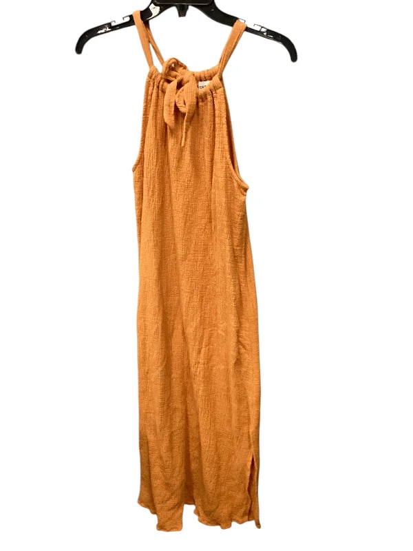 Savings Alert boho dressDress Casual Midi By Evereve In Orange, Size: Xs