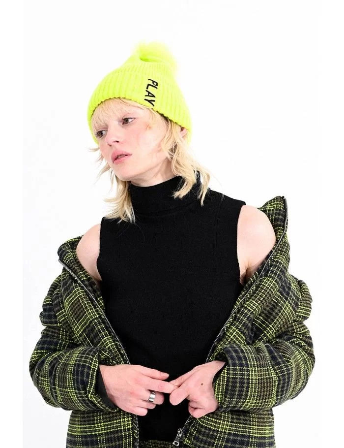 flowy dressLili Sidonio Lime Yellow Knitted Hat