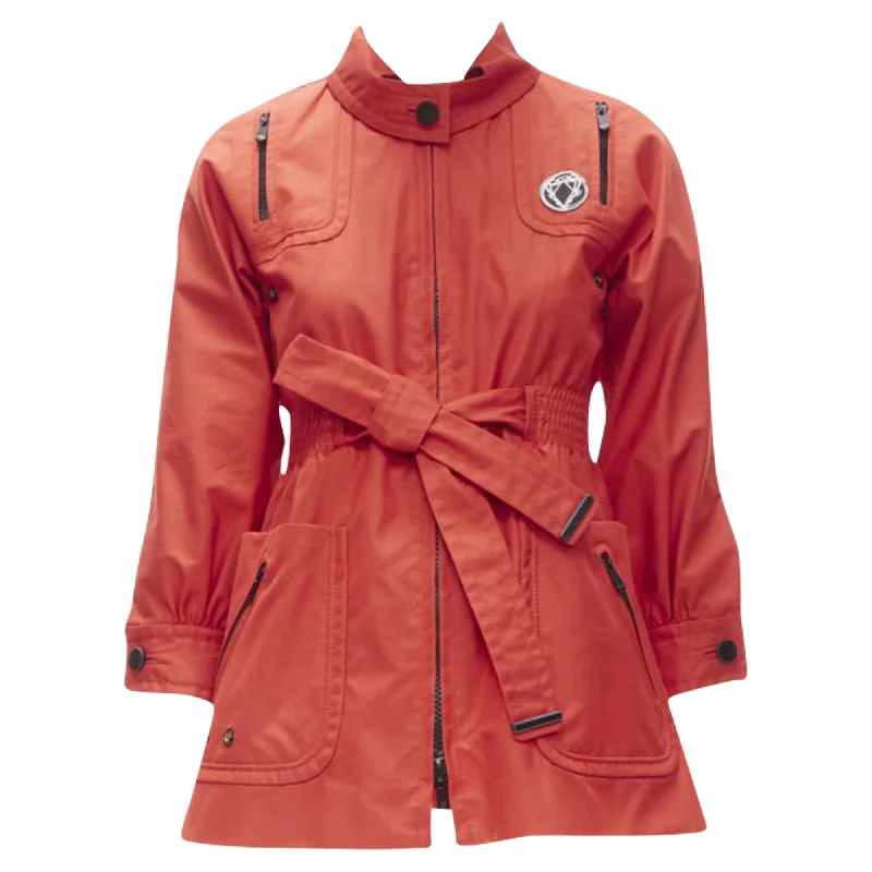 Online Only Gucci cotton elasticised waist belted anorak parka jacket