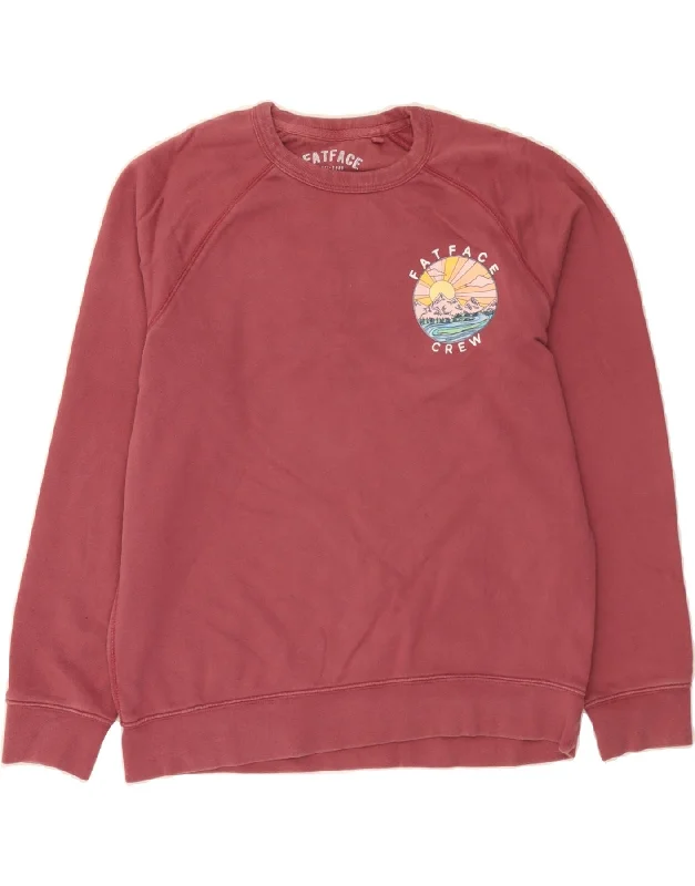 Best Seller FAT FACE Mens Sweatshirt Jumper Small Pink Cotton